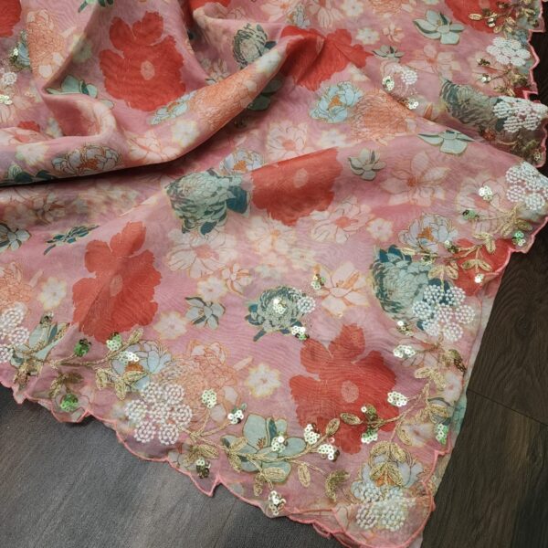 Aakruthi in Peachy orange