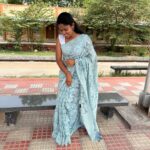 Charukesi (saree) - Aqua blue