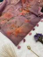 Whispers of spring (saree) - Lilac