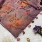 Whispers of spring (saree) - Lilac