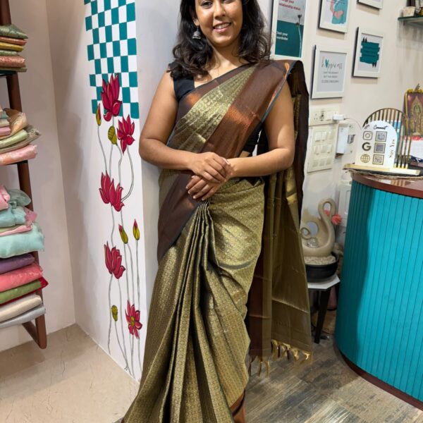 Aarabhi (Soft silk) - Coffee brown