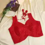 Zaara sequinned blouse in Red