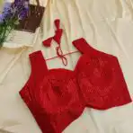 Zaara sequinned blouse in Red - Image 2