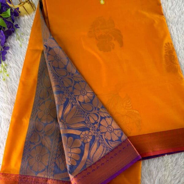 Soft silk with contrast pallu - SY209