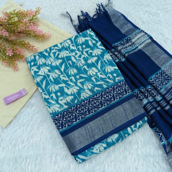 Organic linen saree - SY104