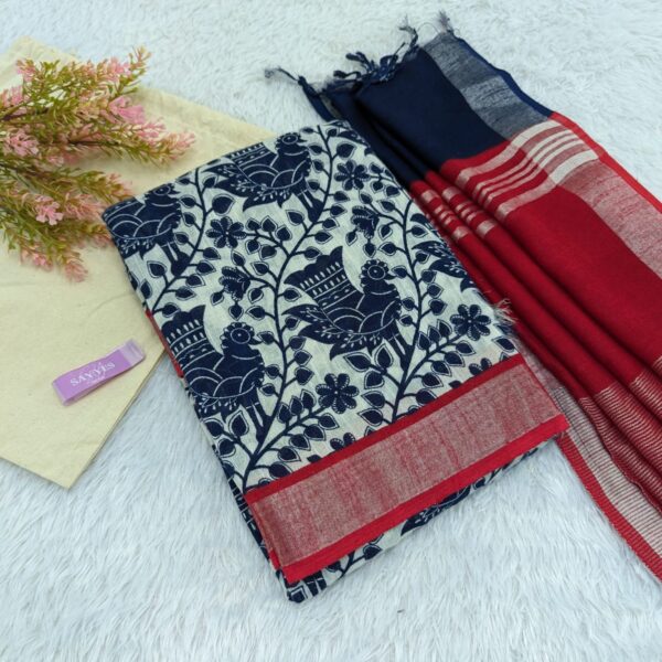Organic linen saree - SY103