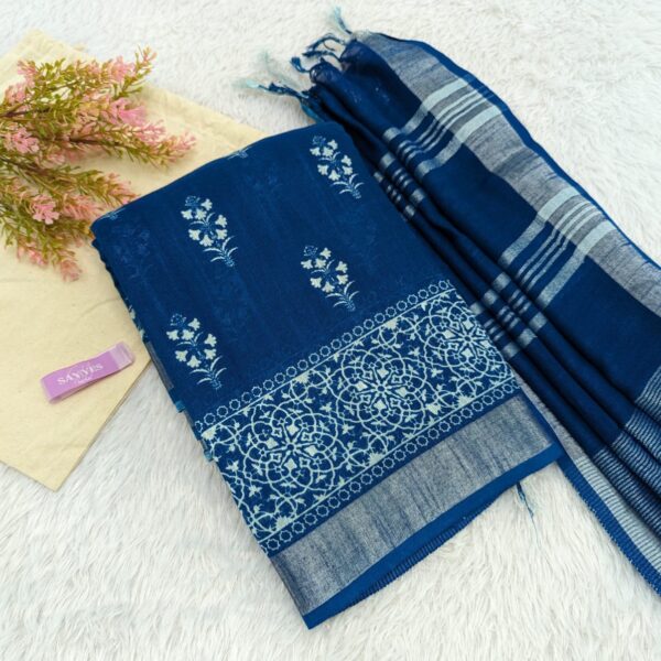 Organic linen saree - SY102