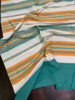 Teal breeze organic Bengal cotton saree - Image 2