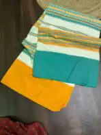 Teal breeze organic Bengal cotton saree