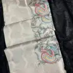 Kundavai (Saree) - Silver grey