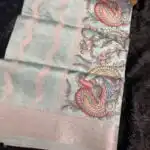 Kundavai (Saree) - Aqua blue