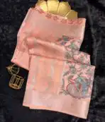 Kundavai (Saree) - Sweet peach
