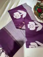 Tussar cotton silk - Purple