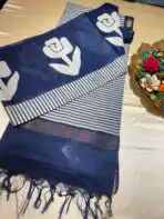 Tussar cotton silk - Indigo