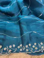 Azure blossom (Saree) - Image 2