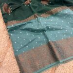 Pure georgette bhandej Handloom saree