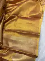 Svarna (Tissue Kancheevaram silk) - Sunset Orange - Image 3