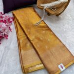 Svarna (Tissue Kancheevaram silk) - Sunset Orange