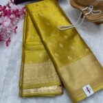 Svarna (Tissue Kancheevaram silk)- Golden yellow