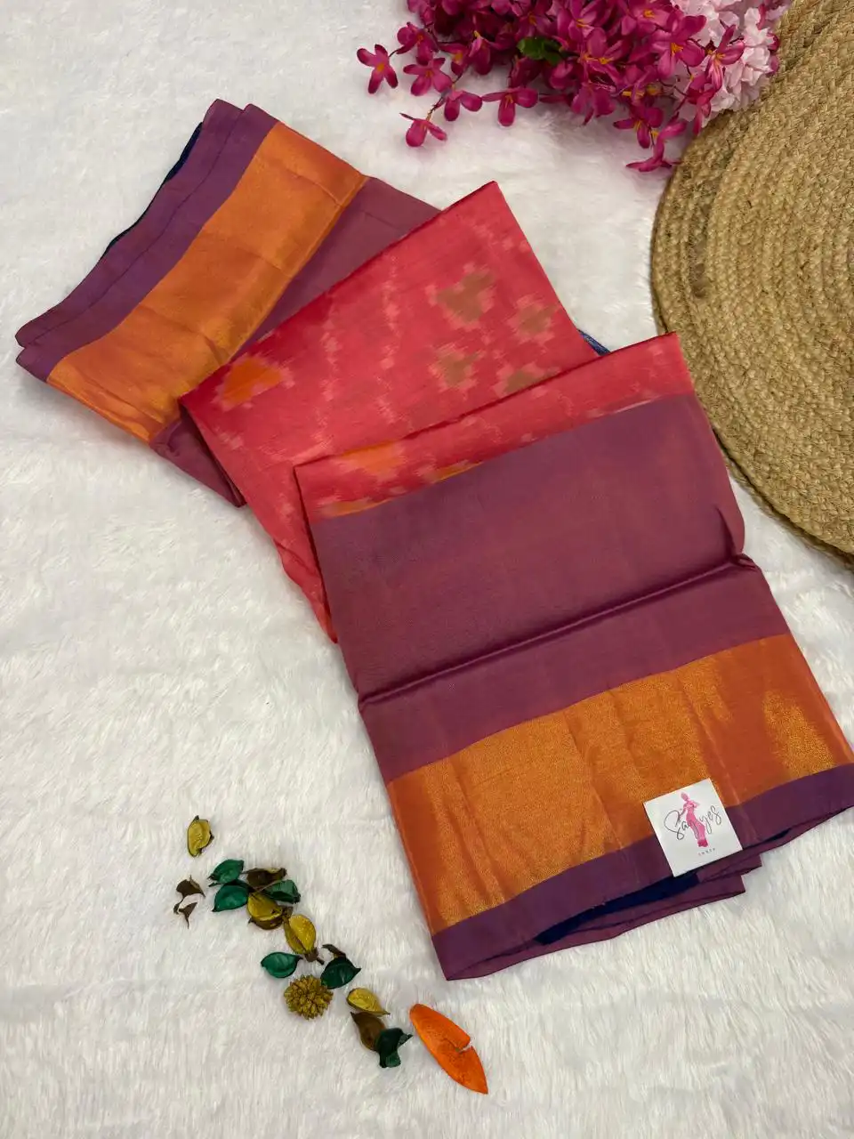 IMG-20250305-WA0021-1.jpg Pochampalli Soft silk - Hot peach - Image 1