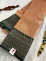 Aurelia (saree) - Bottle green - Image 4