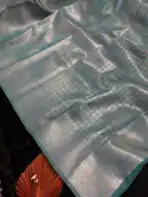 Noorangi (saree)- Turquoise - Image 3