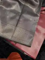 Noorangi (saree)- Elephant grey - Image 3