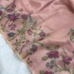 Muga silk cotton (saree) - Pastel pink