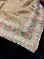 Hamsadhwani (saree) - Pastel tan