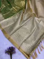 Svarna (Tissue Kancheevaram silk) - Green - Image 3