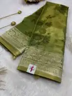 Svarna (Tissue Kancheevaram silk) - Green - Image 2