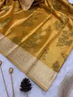 Svarna (Tissue Kancheevaram silk) - Antique gold - Image 6