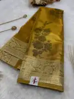 Svarna (Tissue Kancheevaram silk) - Antique gold - Image 2