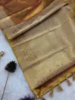 Svarna (Tissue Kancheevaram silk) - Antique gold - Image 3