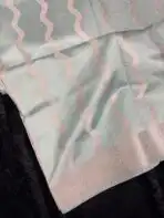 Kundavai (Saree) - Aqua blue - Image 2