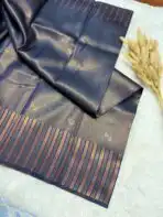 Aurelia (saree) - Navy blue - Image 3