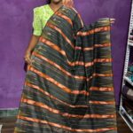 Pochampalli on Cotton - Black