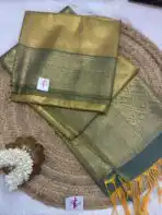 Svarna (Tissue Kancheevaram silk) - Soft gold