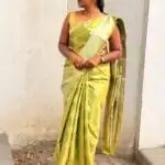Svarna (Tissue Kancheevaram silk) - Golden green