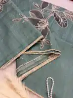Tanirika(saree) - Pastel teal - Image 2