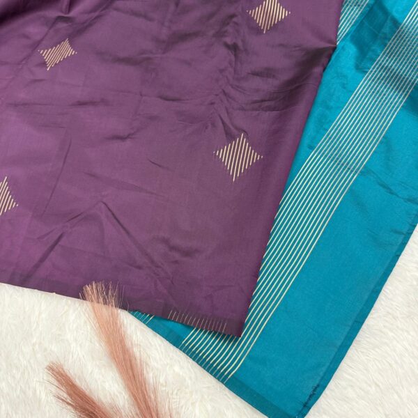 Raw silk saree in Purple
