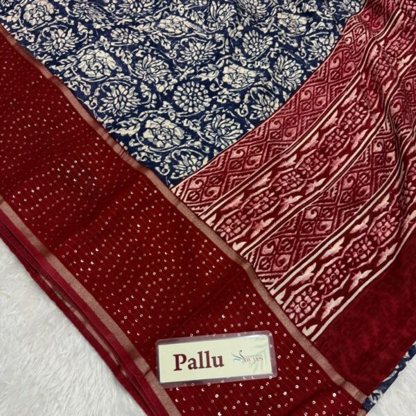 Soft mulberry silk in Indigo