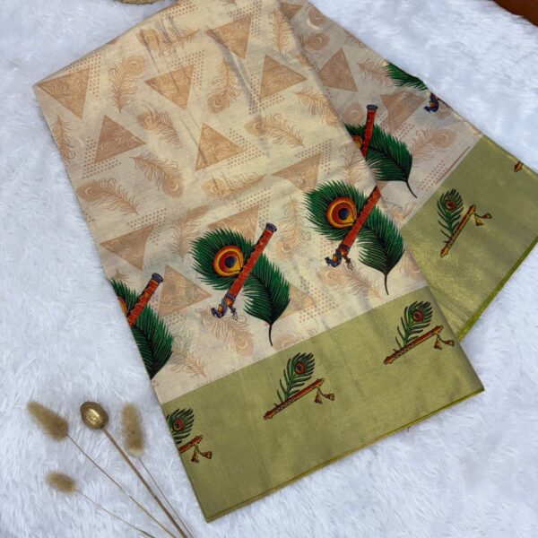 Kerala style tissue silk saree - 003