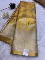 Svarna (Tissue Kancheevaram silk) Golden gold! - Image 3