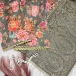 Gulmohar Gatha (saree) - Tale of blossom - Grey