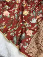 Gulmohar Gatha (saree) - Tale of blossoms - Maroon - Image 2