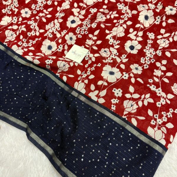 Soft mulberry silk in Red