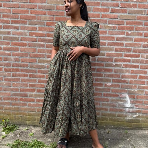 Garden bloom Tiered dress - Terracotta