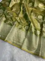 Svarna (Tissue Kancheevaram Silk) - Olive gold