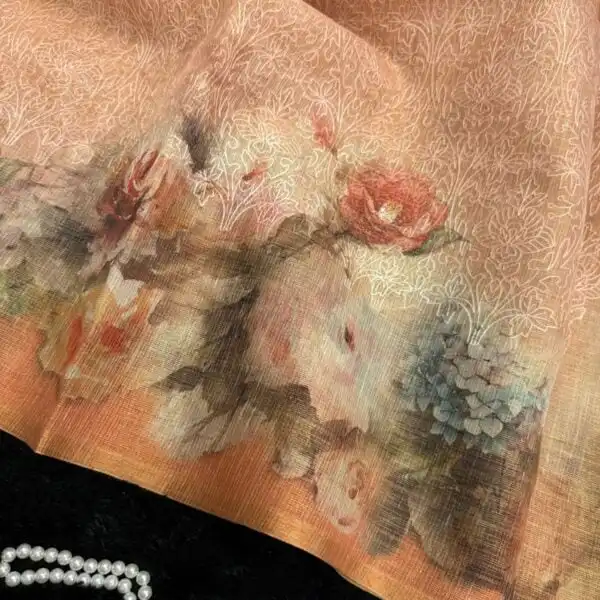 Neyssa (Kota silk) - Peach ombré